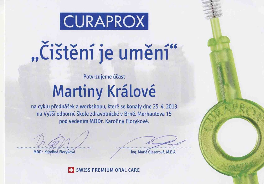Martina Šiftová Králova, DiS. – diplom 1